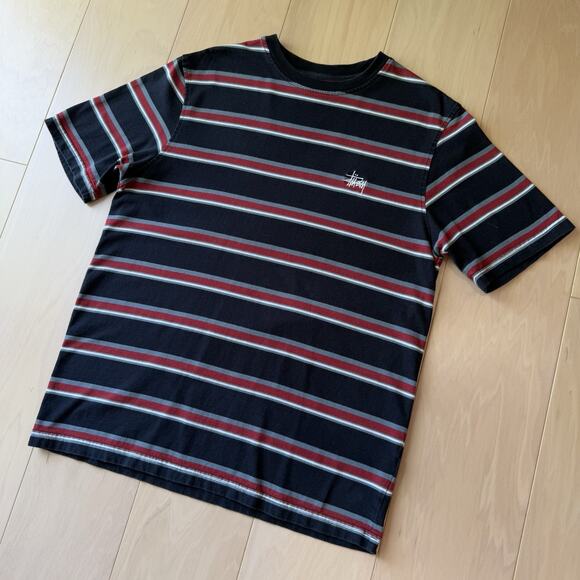 Stussy Harbour Stripe Shirt Medium Multicolor Classic Streetwear Los Angeles - Picture 8 of 8
